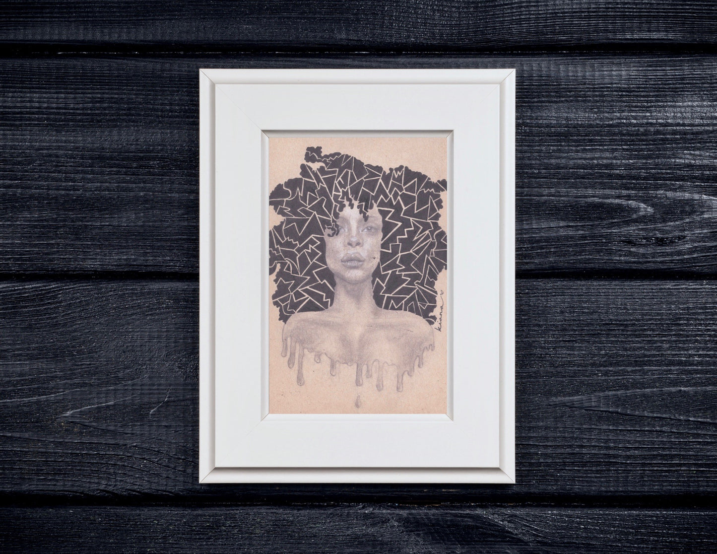 "ERYKAH" MATTED PRINT